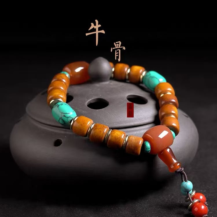 Tibet Lhasa Za Nobu original handmade yak bone bracelet