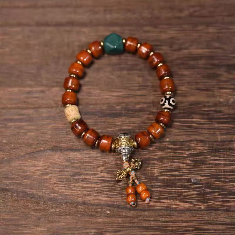 Tibetan single-loop yak bone bracelet