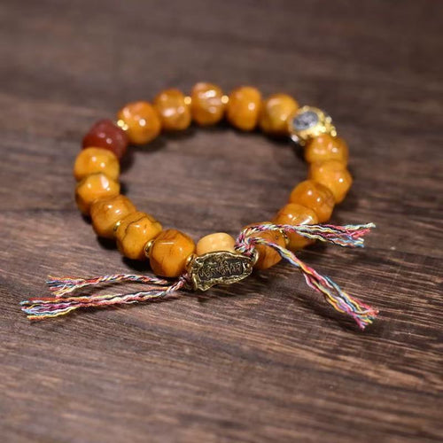 Passion seed yak bones carved bracelet