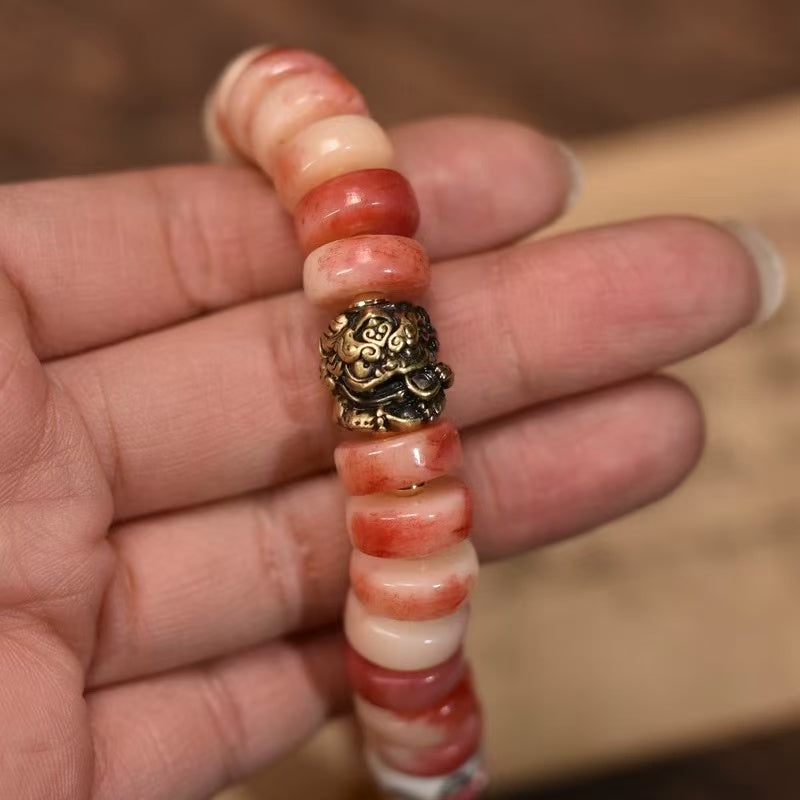 Half Blood Camel Bone Abacus Beads Bracelet