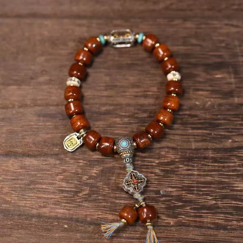Tibetan single-loop yak bone bracelet