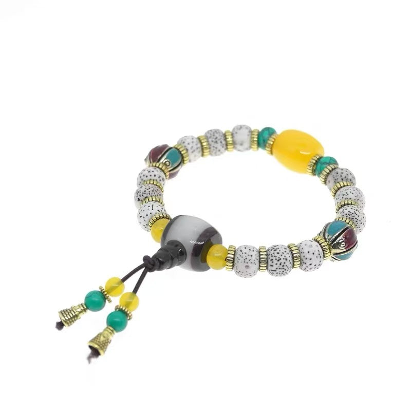 Tibetan Lhasa Creative Tibetan Ornaments Bracelet Star-Moon Yak bone Bracelet