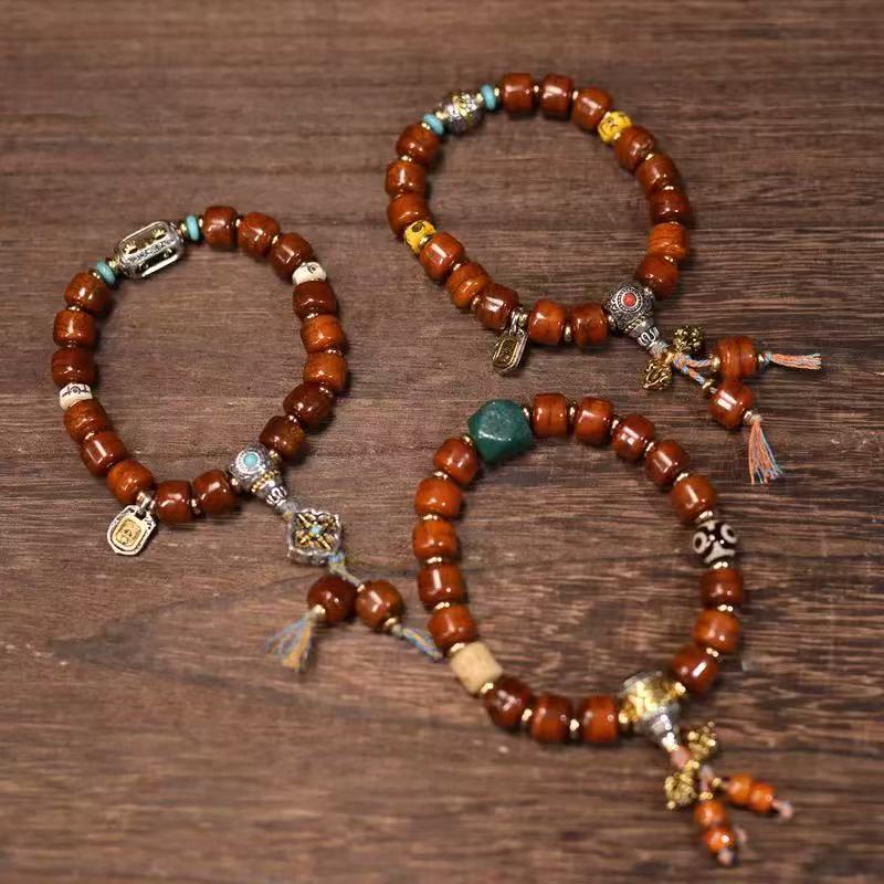 Tibetan single-loop yak bone bracelet