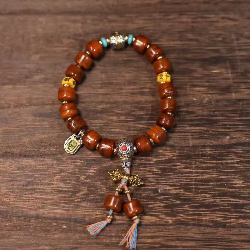 Tibetan single-loop yak bone bracelet